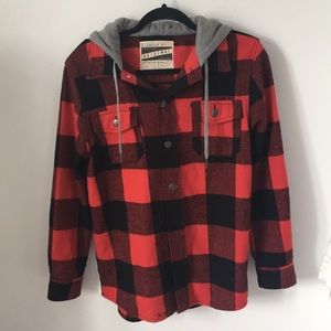 Glamour Kills Hooded flannel jacket